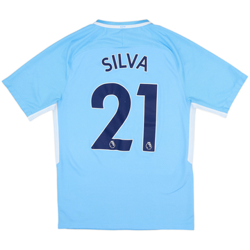 2017-18 Manchester City Home Shirt Silva #21 - 6/10 - (S)
