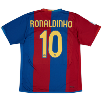 2006-07 Barcelona Home Shirt Ronaldinho #10 - 6/10 - (L)