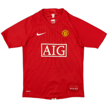 2007-09 Manchester United Home Shirt - 6/10 - (L.Boys)