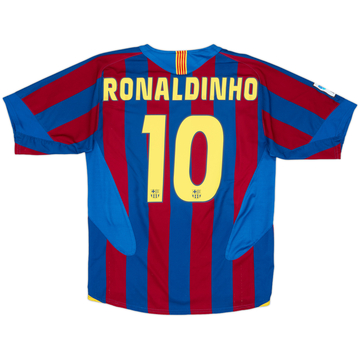 2005-06 Barcelona Home Shirt Ronaldinho #10 - 6/10 - (M)