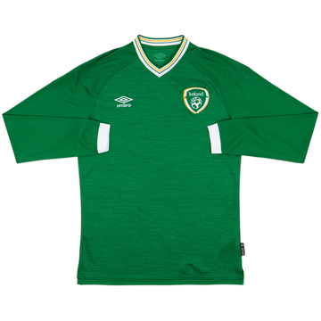 2020-21 Ireland Home L/S Shirt - 8/10 - (M)