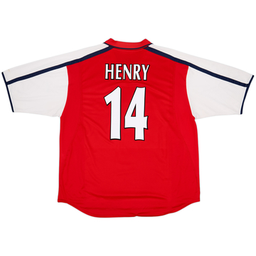2000-02 Arsenal Home Shirt Henry #14 - 8/10 - (XXL)