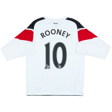 2010-12 Manchester United Away L/S Shirt Rooney #10 - 7/10 - (XL.Boys)