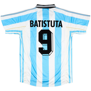 1998-99 Argentina Home Shirt Batistuta #9 - 10/10 - (XL)