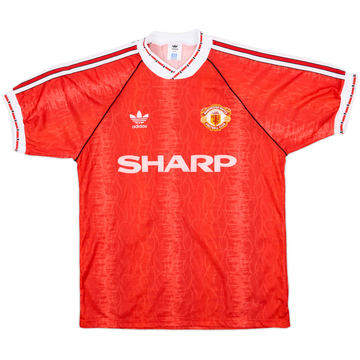 1990-92 Manchester United Home Shirt - 8/10 - (M)
