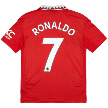 2022-23 Manchester United Home Shirt Ronaldo #7 - 9/10 - (L.Boys)