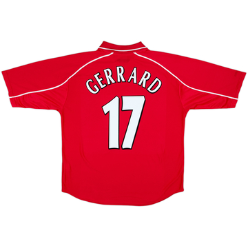 2000-02 Liverpool Home Shirt Gerrard #17 - 7/10 - (L)
