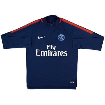2017-18 Paris Saint-Germain Nike 1/4 Zip Sweat Top - 9/10 - (M)
