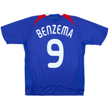 2007-08 France Home Shirt Benzema #9 - 7/10 - (XL.Boys)