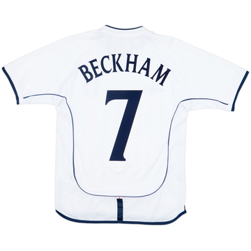 2001-03 England Home Shirt Beckham #7 - 5/10 - (S)