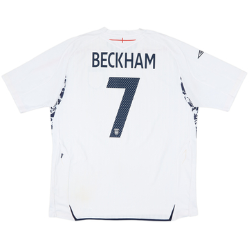 2007-09 England Home Shirt Beckham #7 - 6/10 - (XXL)