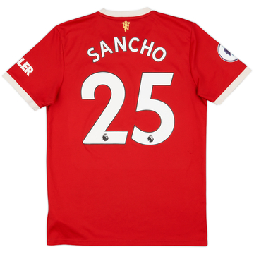 2021-22 Manchester United Home Shirt Sancho #25 - 5/10 - (M)