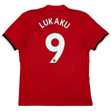 2017-18 Manchester United Home Shirt Lukaku #9 - 7/10 - (L)