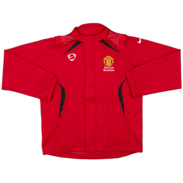 2008-09 Manchester United Soccer Schools Nike Hooded Rain Jacket - 6/10 - (XL.Boys)