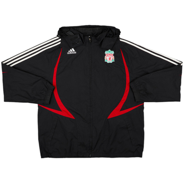 2007-08 Liverpool adidas Hooded Rain Jacket - 7/10 - (L/XL)