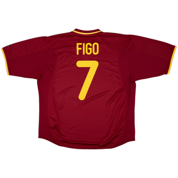 2000-02 Portugal Home Shirt Figo #7 - 8/10 - (XL)