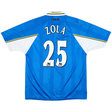 1997-99 Chelsea Home Shirt Zola #25 - 8/10 - (XL)