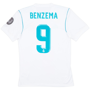 2017-18 Real Madrid Home Shirt Benzema #9 - 10/10 - (S)