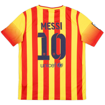 2013-15 Barcelona Away Shirt Messi #10 - 5/10 - (XL.Boys)