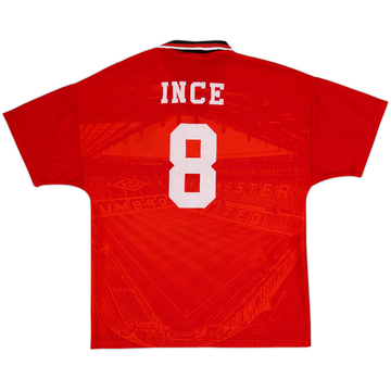 1994-96 Manchester United Home Shirt Ince #8 - 8/10 - (M)