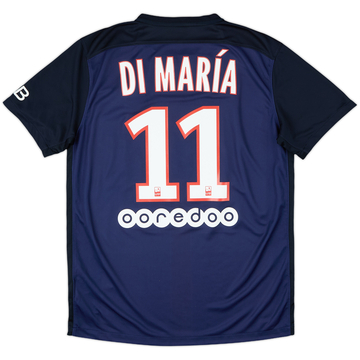 2015-16 Paris Saint-Germain Home Shirt Di Maria #11 - 8/10 - (M)