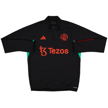 2023-24 Manchester United adidas 1/4 Zip Drill Top - 9/10 - (M)