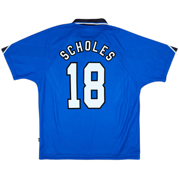 1996-98 Manchester United Third Shirt Scholes #18 - 8/10 - (XL)