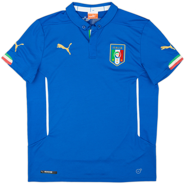 2014-15 Italy Home Shirt - 9/10 - (XL.Boys)