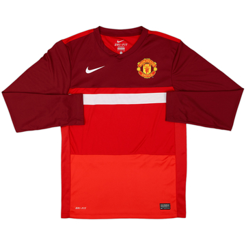 2011-12 Manchester United Nike Training L/S Shirt - 9/10 - (S)