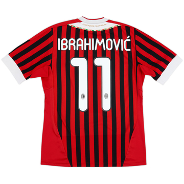 2011-12 AC Milan Home Shirt Ibrahimovic #11 - 6/10 - (S)