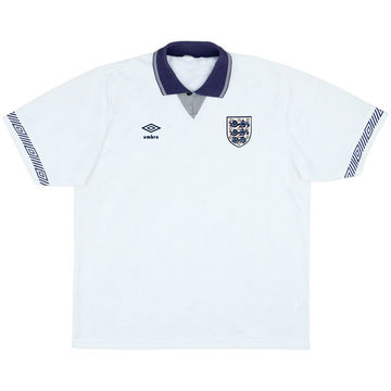 1990-92 England Home Shirt - 8/10 - (XL)