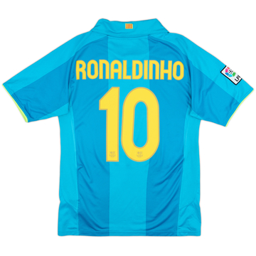2007-09 Barcelona Away Shirt Ronaldinho #10 - 8/10 - (S)