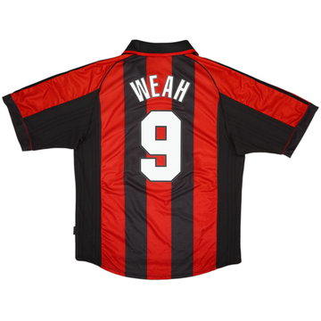 1998-00 AC Milan Home Shirt Weah #9 - 8/10 - (L)