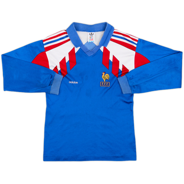 1990-92 France Home L/S Shirt - 6/10 - (Y)