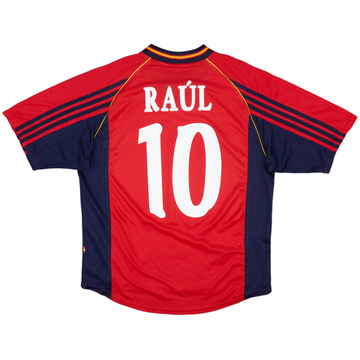 1998-99 Spain Home Shirt Raul #10 - 6/10 - (L)