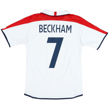 2003-05 England Home Shirt Beckham #7 - 6/10 - (S)