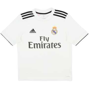 2018-19 Real Madrid Home Shirt - 8/10 - (L.Boys)