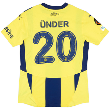 2024-25 Fenerbahce Match Issue Europa League Home Shirt Under #20