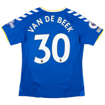 2021-22 Everton Match Issue Home Shirt van de Beek #30