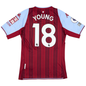 2021-22 Aston Villa Match Issue Home Shirt Young #18