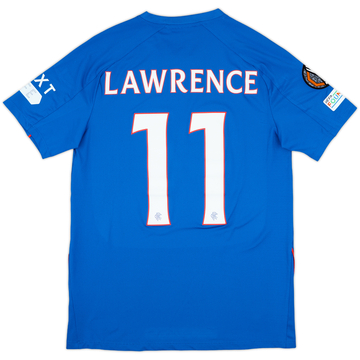 2024-25 Rangers Match Issue Europa League Home Shirt Lawrence #11