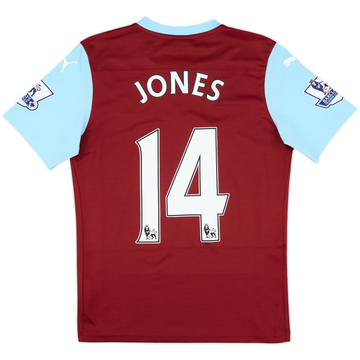 2014-15 Burnley Match Issue Home Shirt Jones #14