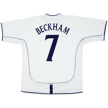 2001-03 England Home Shirt Beckham #7 - 6/10 - (XL)