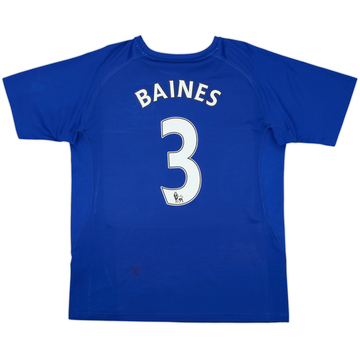 2010-11 Everton Home Shirt Baines #3 - 8/10 - (L)