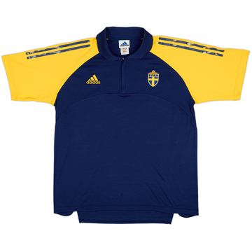 2000-02 Sweden adidas Zipped Polo Shirt - 6/10 - (L)