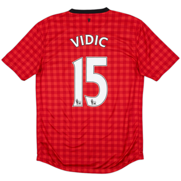 2012-13 Manchester United Home Shirt Vidic #15 - 6/10 - (M)