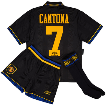 1993-95 Manchester United Away Full Kit Cantona #7 - 8/10 - (S)