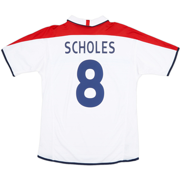 2003-05 England Home Shirt Scholes #8 - 10/10 - (M)