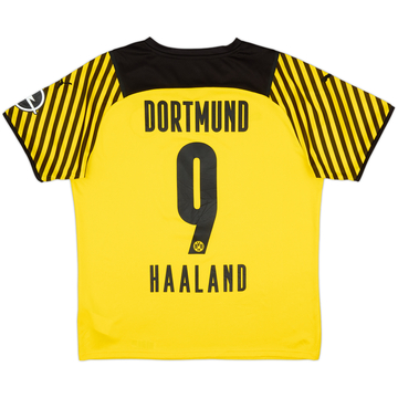 2021-22 Borussia Dortmund Home Shirt Haaland #9 - 8/10 - (L)