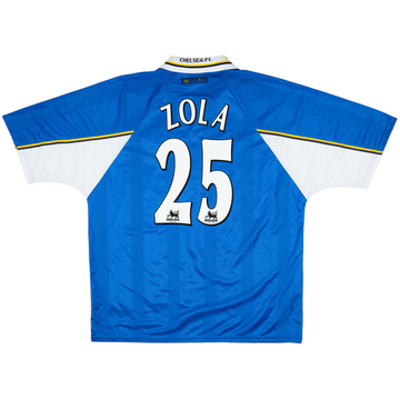 1997-99 Chelsea Home Shirt Zola #25 - 9/10 - (XXL)